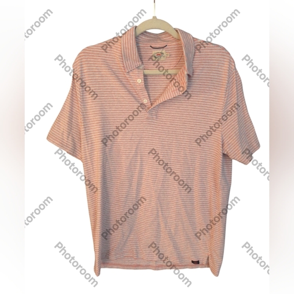 Faherty Brand Movement™ Rose Sky Stripe Short Sleeve Polo - Picture 3 of 5